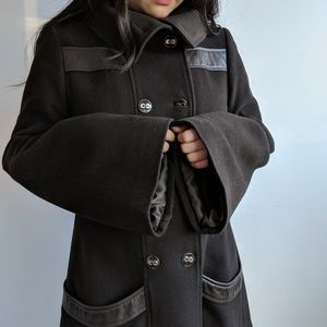 MACKAGE Dark Brown Double Breasted Wool Coat